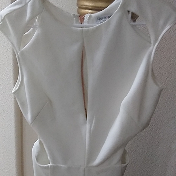 Fashion Nova Cream Jumpsuit, Size L, stretchable fabric - Picture 1 of 4